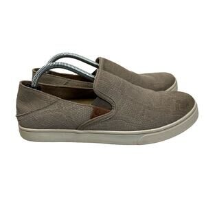 OluKai Pehuea Leather Slip On Shoe Women’s Size 8/38 Taupe Sneaker Casual Comfy
